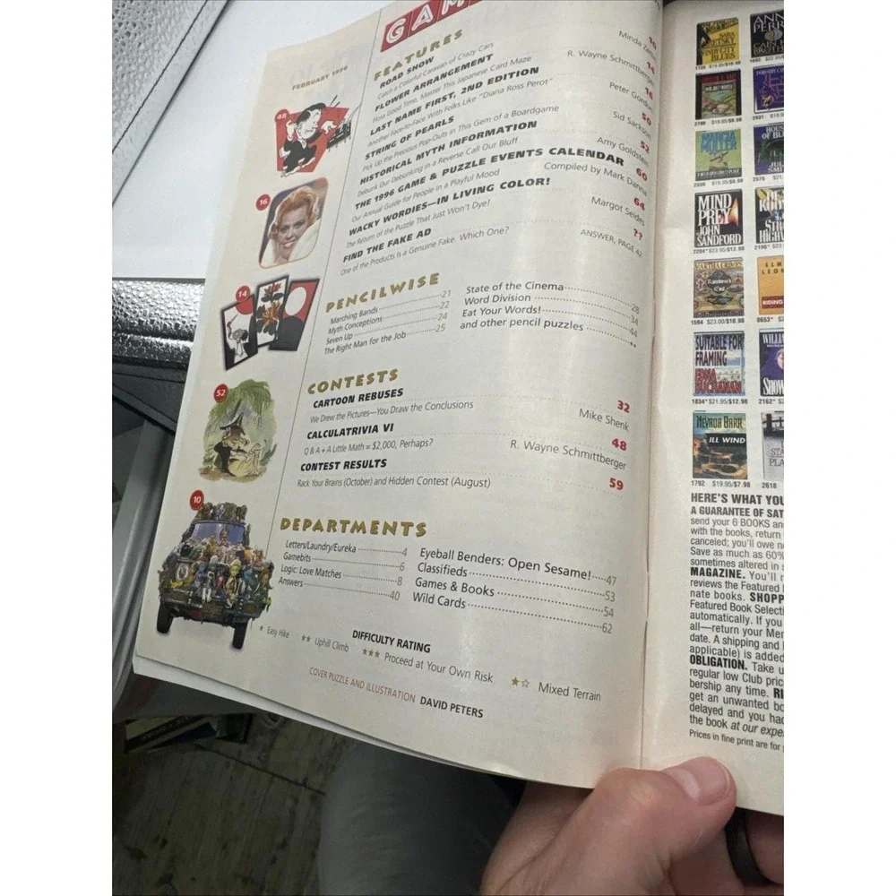 Vintage GAMES MAGAZINE February 1996 Magazine Positively Ad-Dicting RARE